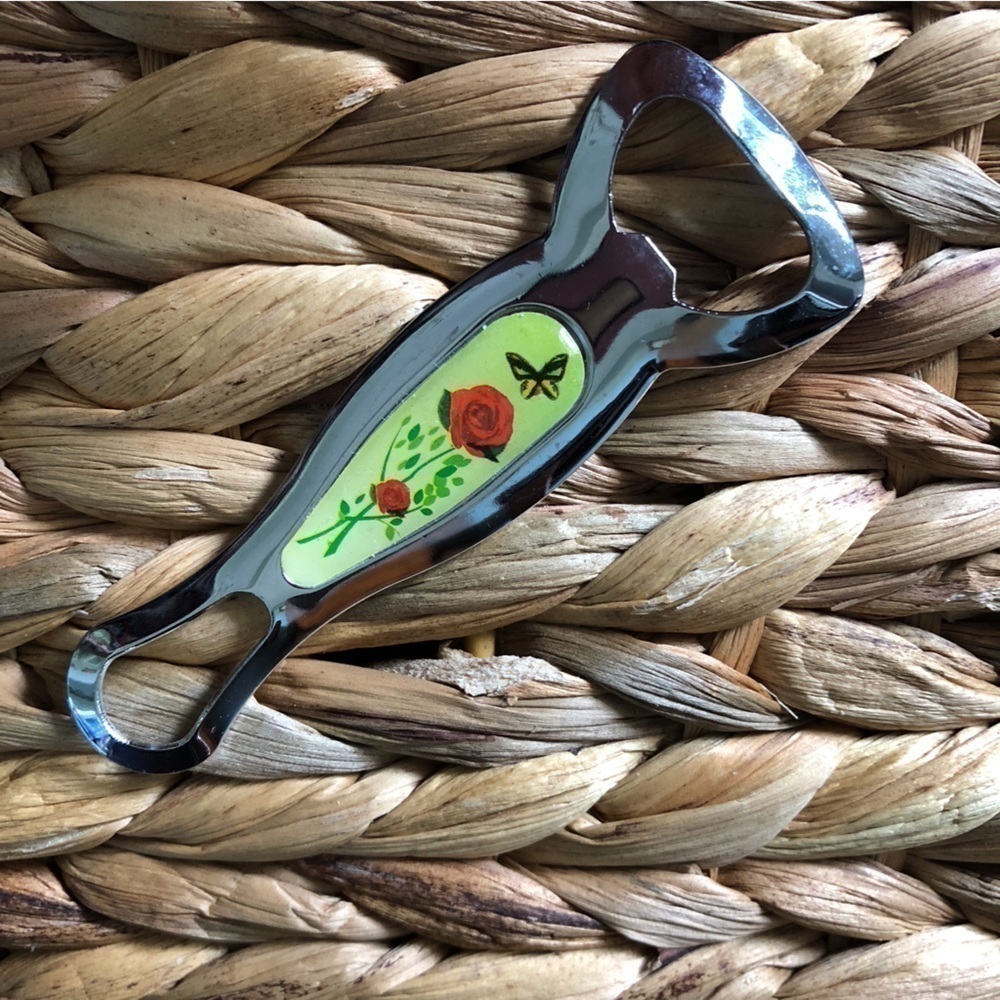 Vintage spring floral bottle opener